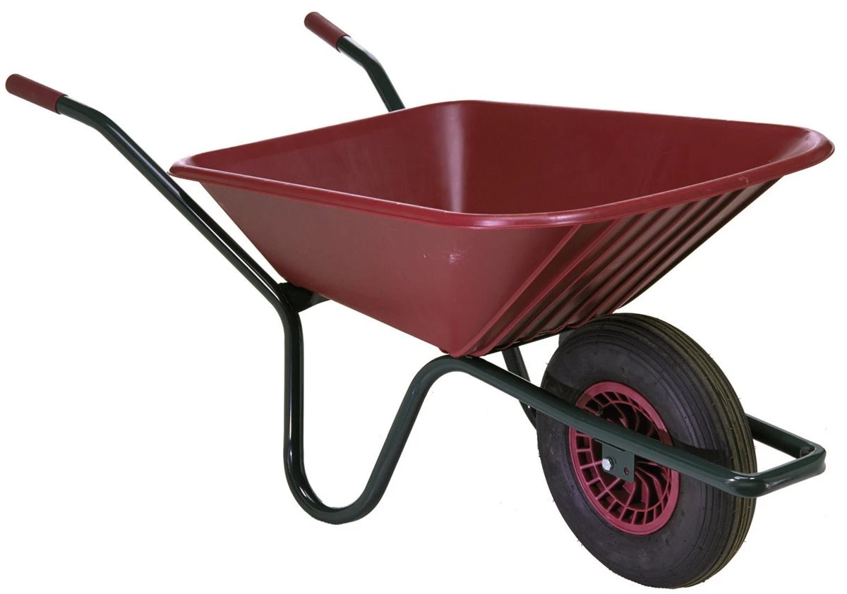 Plastic Burgundy Wheelbarrow 1 Plastic Burgundy Wheelbarrow