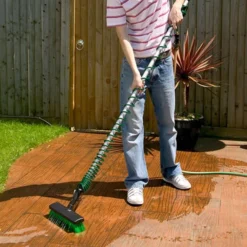 Darlac SpiralFlow Patio Cleansweep Brush W/Telescopic Pole & Spiralflow Hosepipe