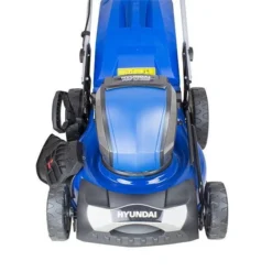 Hyundai 80V Lithium-Ion Cordless Battery Powered Lawn Mower 45cm Cutting Width With Battery And Char